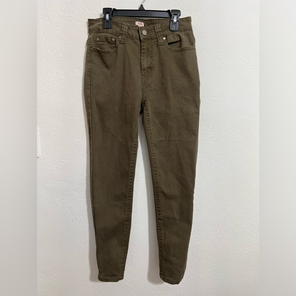 REBA JEANS OLIVE GREEN SIZE 6